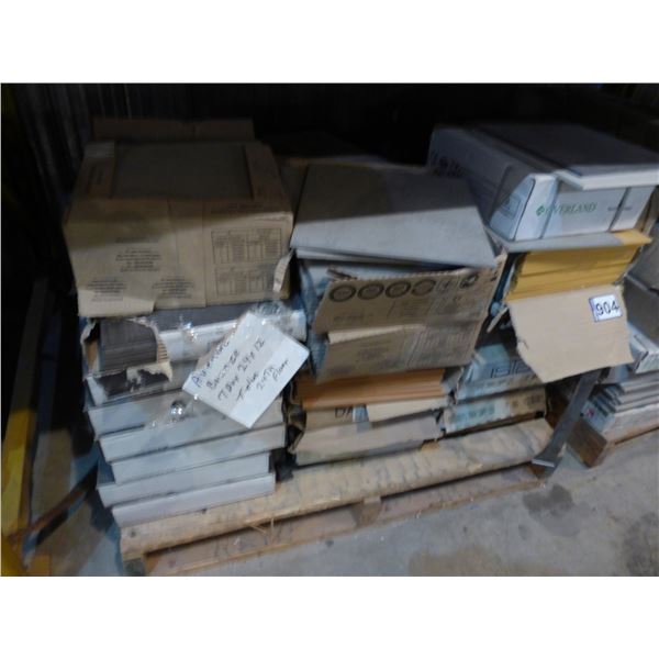 Approx. 7-  boxes 12" x 24" Brown porcelain tile and various 12" x 24" & 12" x 12" porcelain tileus