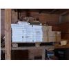 Image 1 : Approx. 30- boxes of 4" x 12" White ceramic tile , Approx 30- boxes of 2"x 1" cove tiles Dark grey a