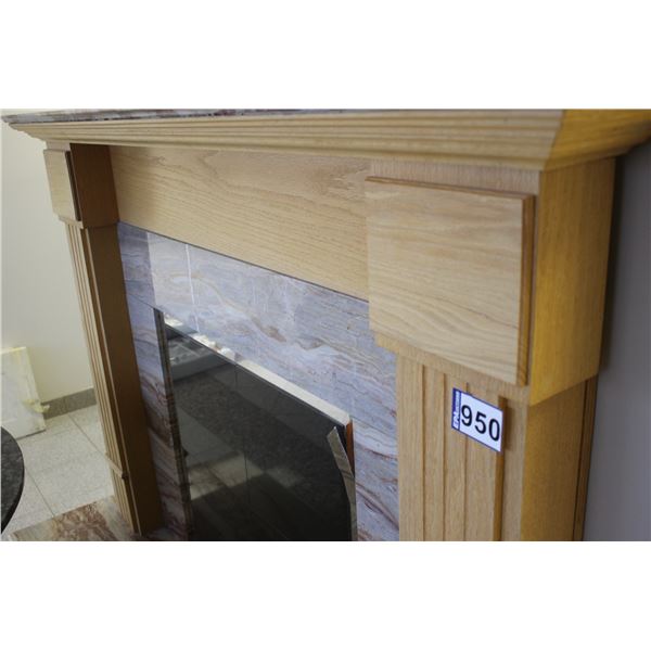 Decorative fireplace c/w hearth, surround and mantel, 73" x 57.5"