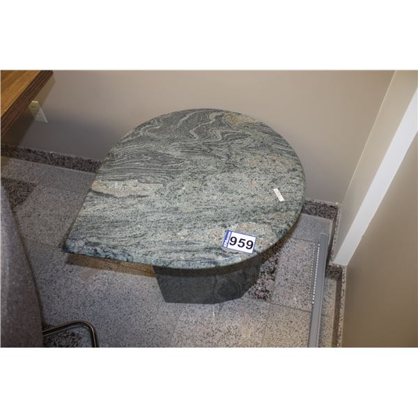 Tear drop Granite table, 23.5" x 28.5"