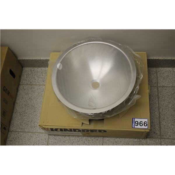 Kindred 16" sink, bottom mount