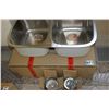 Image 1 : Kitchen double sink, 30 3/4" x 18", bottom mount