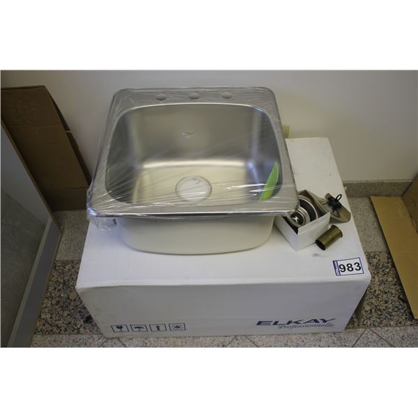 Kitchen/Laundry sink, 20" x 20.5", top mount