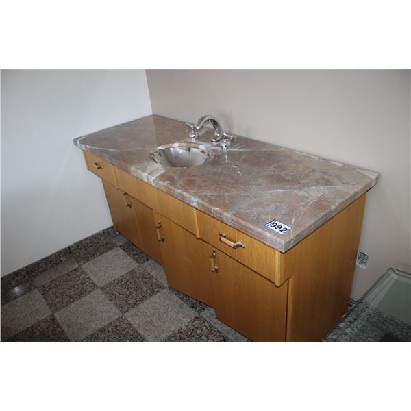 Sink c/w vanity, 66" x 24"