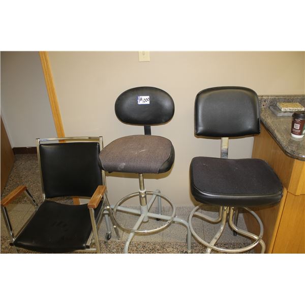 2- Stools and 1- chair