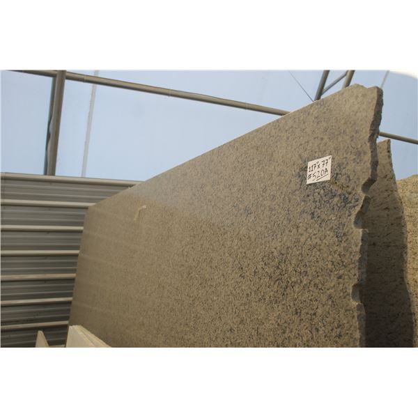 1- Full slab, Approx. 117" x 77" x 3/4" thick, Champagne brown Granite