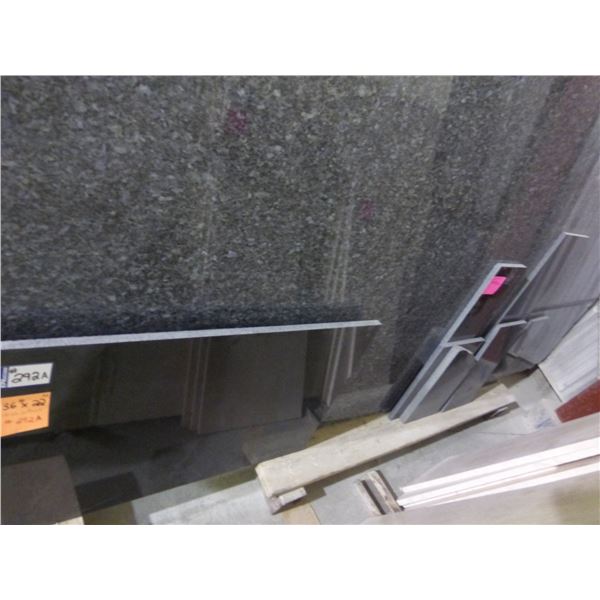 9- Slabs, Various sizes  x 3/4" thick, Absolute black Granite