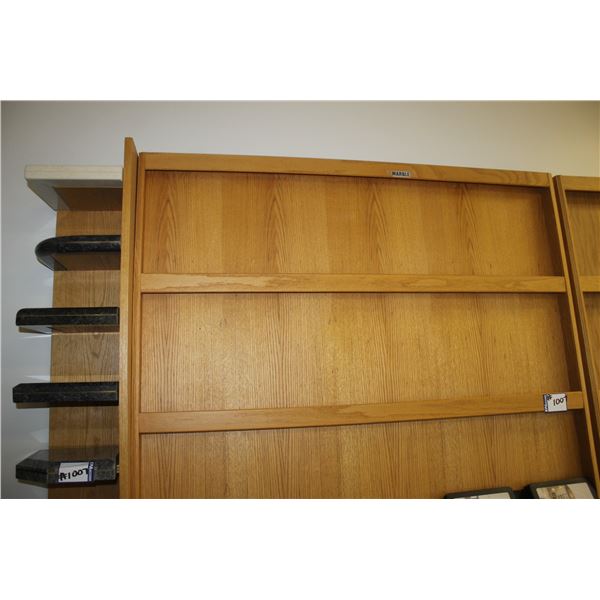 Wall unit c/w granite top, approx. 48" x 84"
