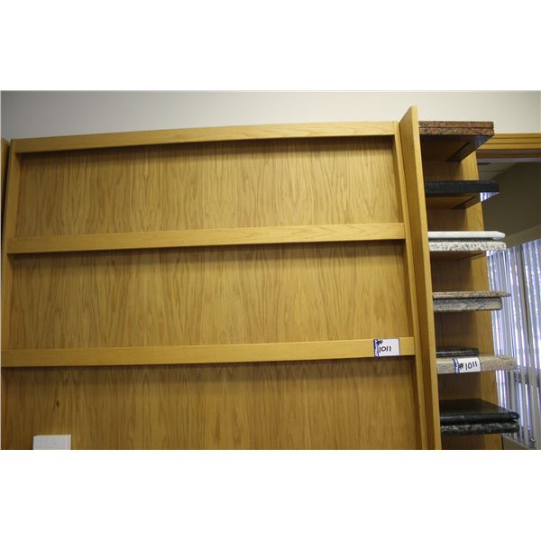 Wall unit c/w granite top, approx. 48" x 84"