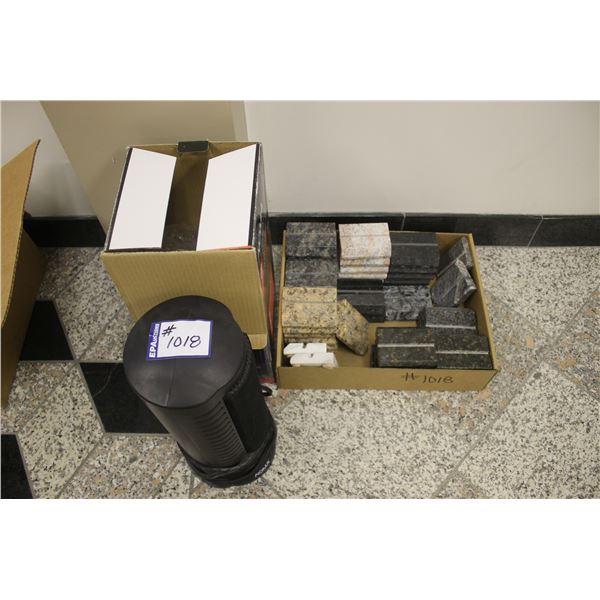 Heater & box of card holders