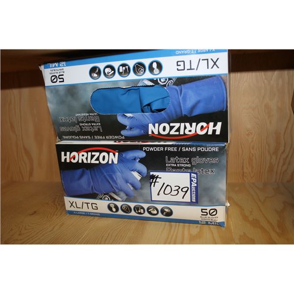 2- boxes of latex gloves, box of spacers, brushes, etc.