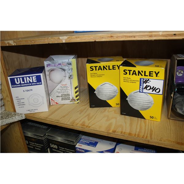 Respirator, 3- boxes of masks and filters