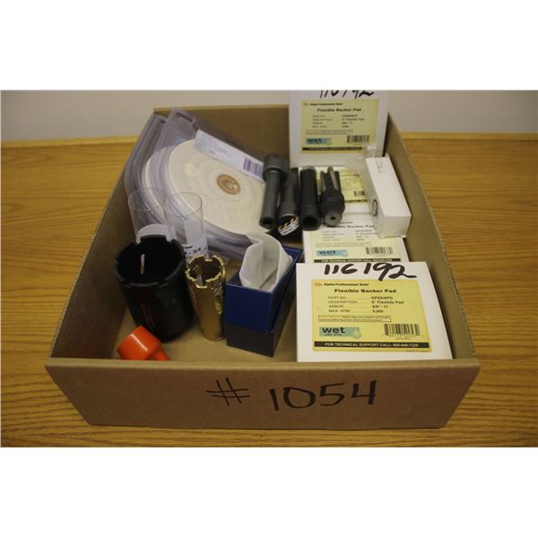 Backer pads, CORE BITS, butting wheels