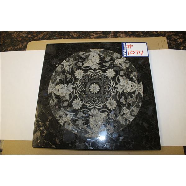 12" Granite engraved design