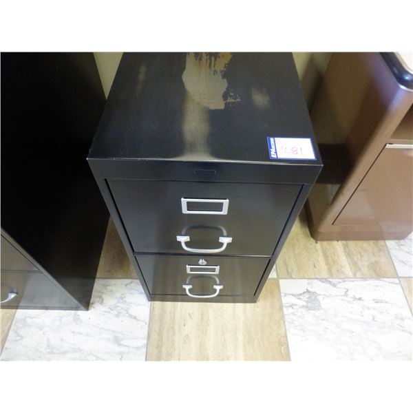 Black 2 drawer filing cabinet