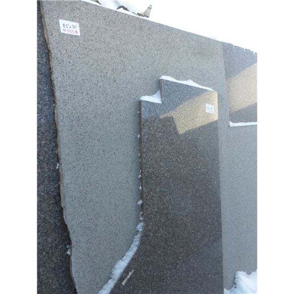 2- Slab Pces, Various sizes x 3/4" thick, Granite