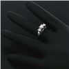 Image 5 : Classic 14k White Gold 0.45 ctw Three Stone F VS2 Round Diamond Engagement Ring