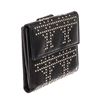 Image 2 : Christian Dior Black Lambskin Leather Cannage Studded Bifold Wallet