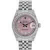 Image 2 : Rolex Womens Midsize 31mm Pink Diamond Datejust Wristwatch