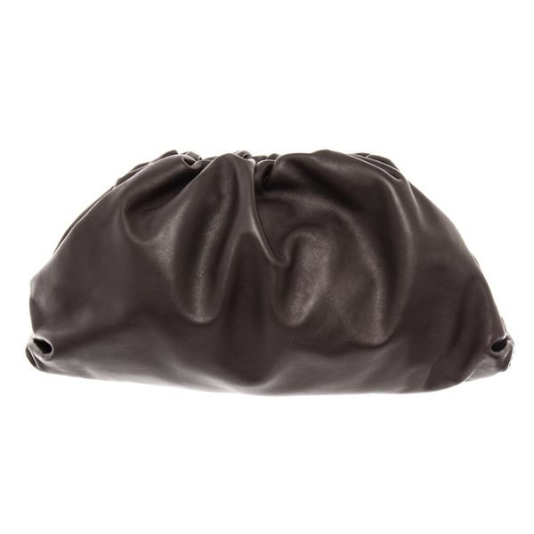 Bottega Veneta Dark Brown Leather The Pouch Clutch Bag