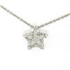 Image 2 : NEW 14K White Gold 16" 0.64 ctw Round Baguette Diamond Open Star Pendant Necklac