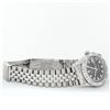 Image 9 : Rolex Mens Stainless Steel Black Diamond Lugs & Pyramid Bezel Datejust Wristwatc