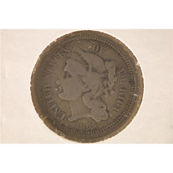1865 THREE CENT PIECE (NICKEL)