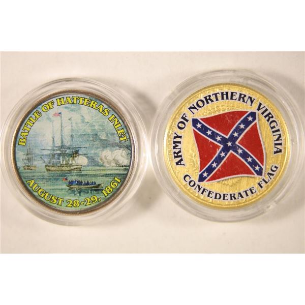 2-COLORIZED KENNEDY HALF DOLLARS BU, "ARMY OF