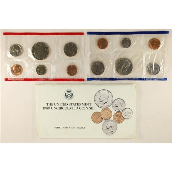 1989 US MINT SET (UNC) P/D (WITH ENVELOPE)