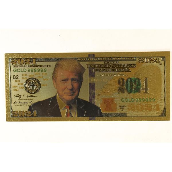 2024 DONALD TRUMP GOLD FOIL CRISP UNC