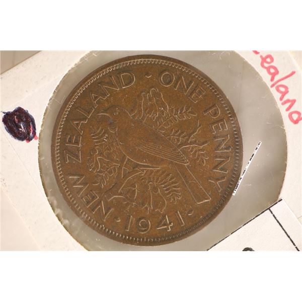 KEY DATE 1941 NEW ZEALAND 1 PENNY RETAIL VALUE IS