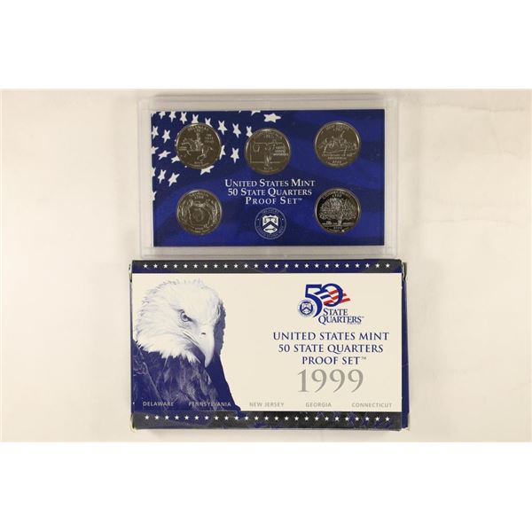 1999 US 50 STATE QUARTERS PROOF SET WITH BOX