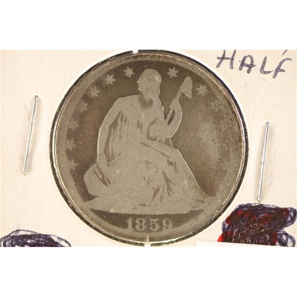 1859 SEATED LIBERTY HALF DOLLAR