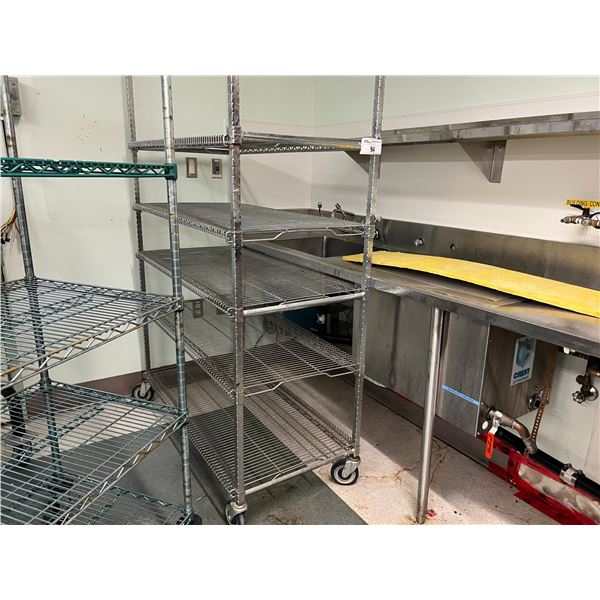 ROLLING STAINLESS RACK 48