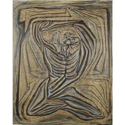 Jose Maria de Servin (1917-1995) Esclavo, Tempera and Encaustic,