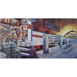 Ken Keeley (20th Century, American) 34th Street, Serigraph