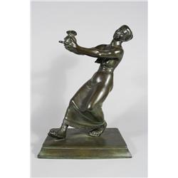 Hermann Feurerhahn ( 1873 - 1941) Personification of Fortune, Bronze,