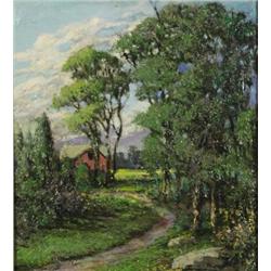 Artist Unknown (20th Century) Landscape, Oil on board