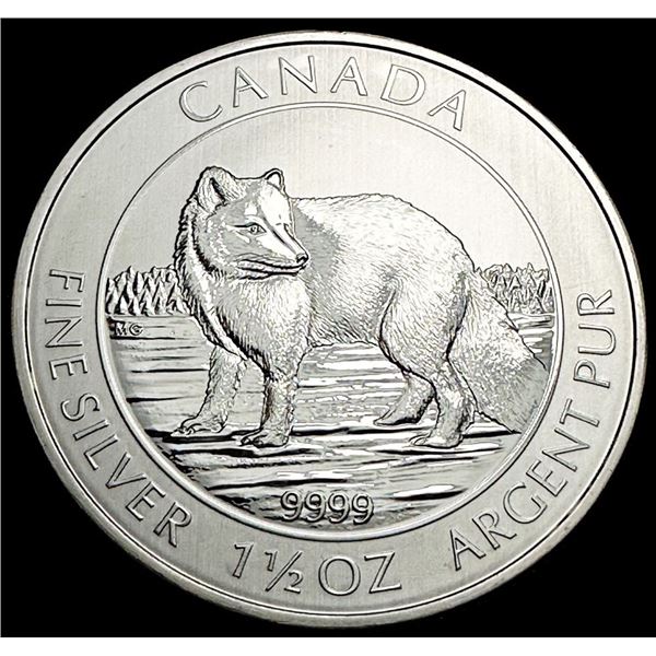 2014 Canada $8 Arctic Fox 1.5 ozt .9999 Silver