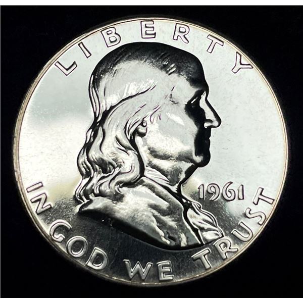 1961 High Grade Proof Silver Franklin Half Dollar