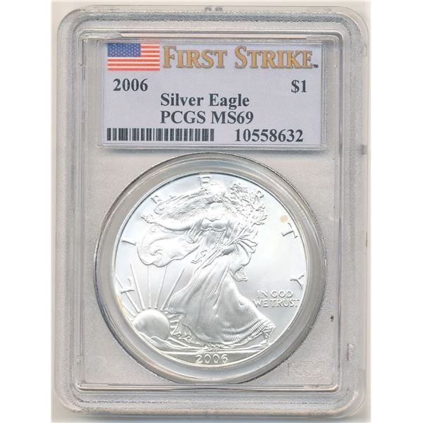 2006 American Silver Eagle PCGS MS69 First Strike