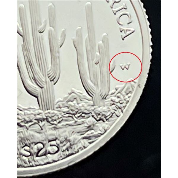 2001-W 1/4 ozt .9995 $25 Platinum American Eagle