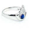 Image 2 : Silver Lapis Lazuli(0.25ct) Hand Made Silver Ring (~weight 5.05g)