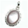 Image 3 : Silver Peach Moonstone(9.2ct) Hand Made Pendant (~weight 4.25g)