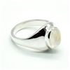 Image 2 : Silver Moonstone(5.5ct) Rhodium Plated Mens Ring Ring (~weight 8.95g)