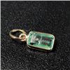 Image 1 : 10K Yellow Gold Emerald (0.37ct) Pendant (~length inches), Suggested Retail Value $300
