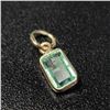 Image 2 : 10K Yellow Gold Emerald (0.37ct) Pendant (~length inches), Suggested Retail Value $300