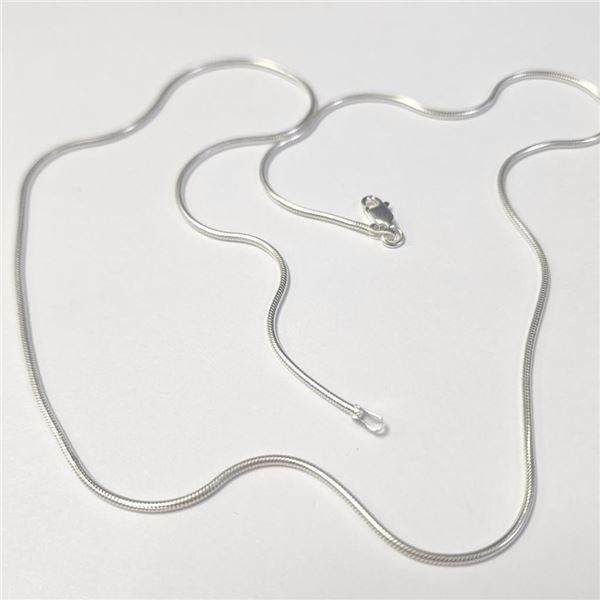 Silver 10.28G 24" Necklace (~Size )(Ring is resizable for $40) (~length inches), Suggested Retail Va