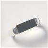 Image 2 : Silver Black Onyx Ring (~Size )(Ring is resizable for $40) (~length inches), Suggested Retail Value 