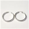 Image 1 : Silver Large Hoop Earrings (~Size )(Ring is resizable for $40) (~length inches), Suggested Retail Va